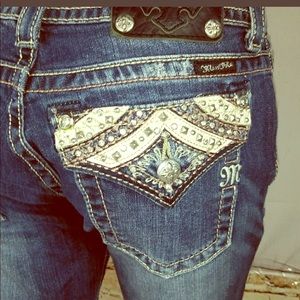 MISS ME 28 boot JP5705B rhinestone jeans length 34